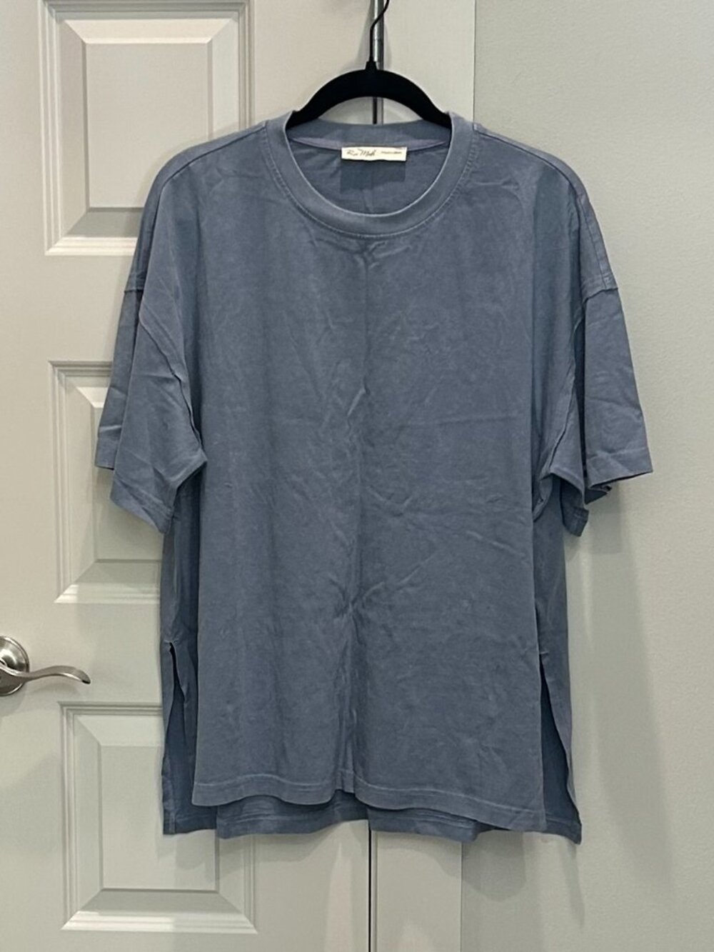 Rae Mode Dusty Blue Mineral Washed Cotton Top